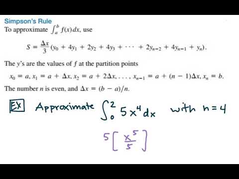 MAT272 - Calc2 -8.7b Using Simpsons rule to approximate An Integral ...