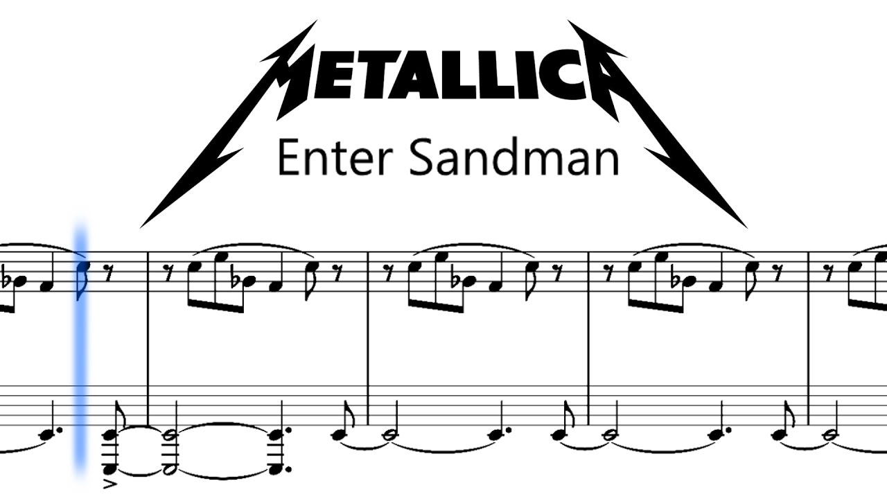 Enter Sandman (Piano Sheet Music) - YouTube