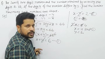 sum of two digit number and the number obtained by reversing the digits is 66 if digits differ by 2