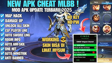 CHEAT ML AUTO AIM ｜｜ MOD MENU MOBILE LEGENDS 2025 ｜｜ AUTO AIM ALL HERO + MAP HACK + UNLOCK ALL SKIN