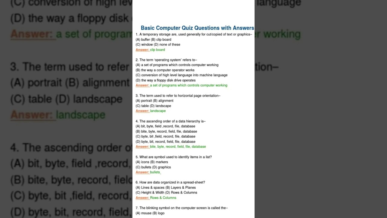 ## Unique Computer class  # basic Computer knowledge # Computer classes