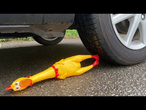 びっくりチキンを車で轢き潰してみた結果... #Shorts