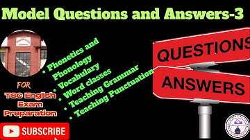 TSC English Model Questions and Answers Part 3 || TSC English Exam Preparation