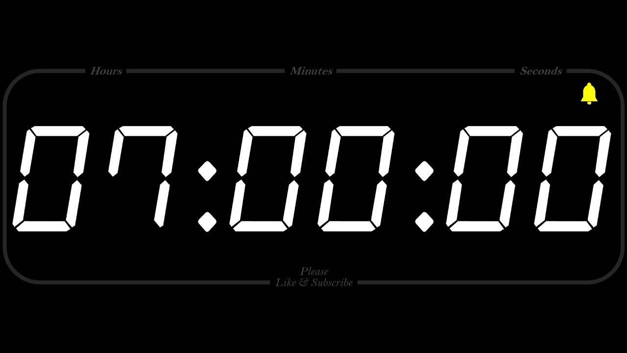 4 Hour - TIMER \u0026 ALARM - 1080p - COUNTDOWN