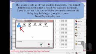 Inventory Count Sheet Retail Pro v8