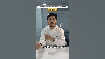🎯 Convert Your Resume into a Portfolio Website in 3 Simple Steps! 🚀  #PortfolioWebsite #NoCodeTools