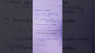 Equations of Motion #physics #notes #Motion #class9 #science #shorts #letslearnit