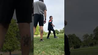 Little practice sesh at the park yesterday. Drilling routes and focus, #football #footwork #practice