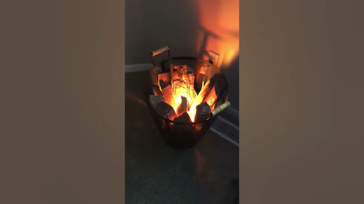 Faux Burning Firewood Basket