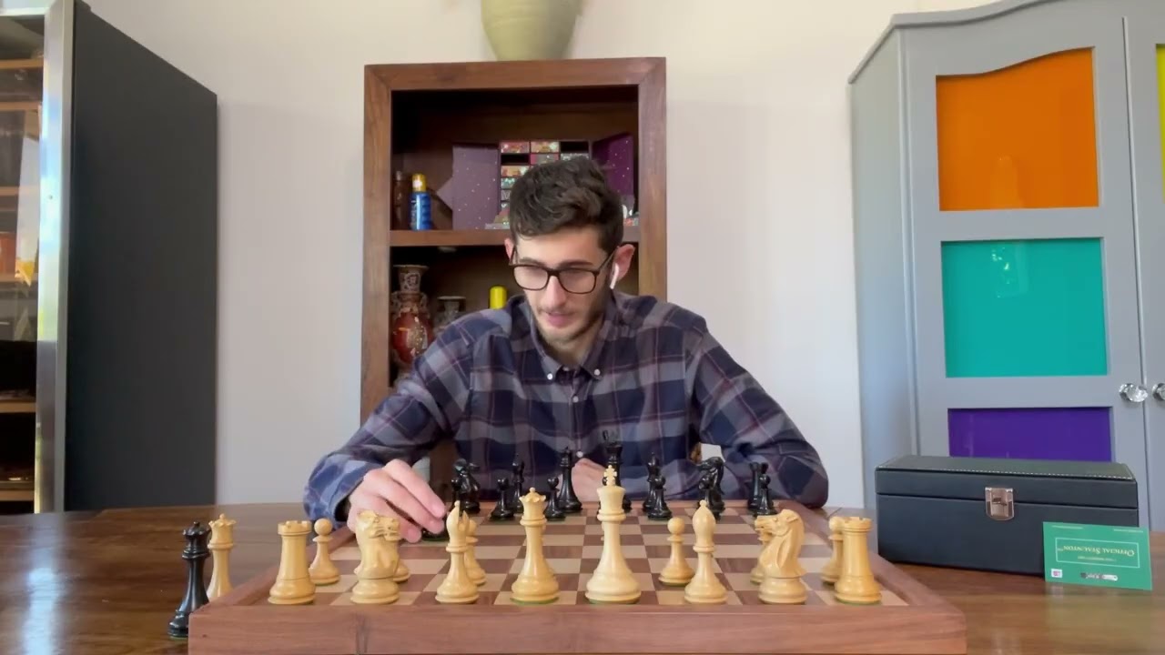 Staunton collectors set in black with solid frame chess board & mahogany box