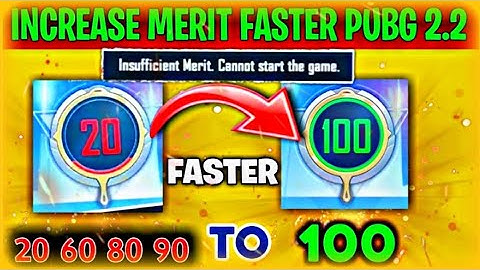 How to increase merit pubg mobile | insufficient merit cannot start the game pubg | merit problem