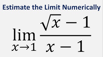 Estimate the Limit Numerically: (sqrt(x) - 1)/(x - 1) as x approaches 1