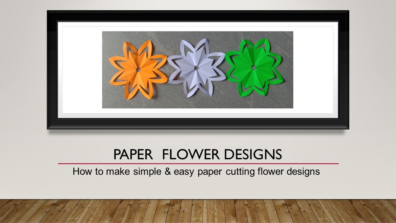 Easy Paper Flower Cutting Design / How To Make Simple Paper Flower