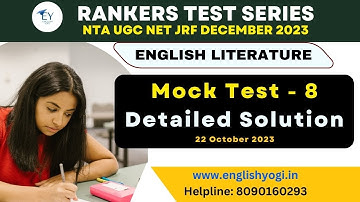 Solution Answer Key Rankers Test Series UGC NET JRF English Mock  Test - 8: 22 October 2023