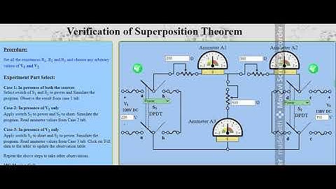 Practical on superposition theorem using virtual mode