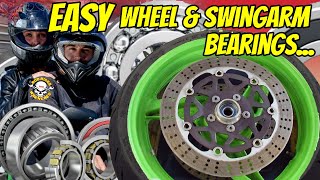How to Change Your Motorcycle Wheel Bearing & Swingarm Bearings Fast & Easy Without A Puller!