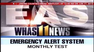 WHAS - Required Monthly EAS Test - 12:15am 6/17/2015