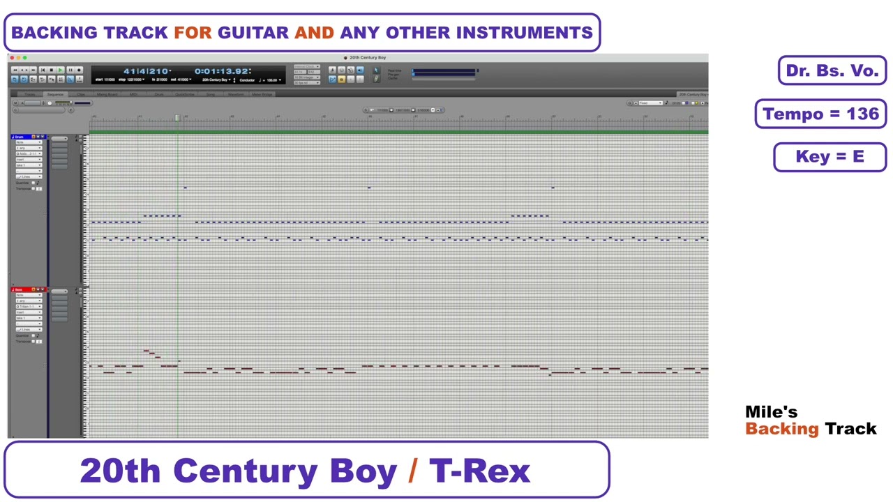 20th Century Boy Backing Track / T-Rex - YouTube