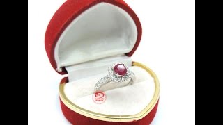 Nhẫn Nữ Vàng Trắng Ruby, Nhẫn Nữ Đẹp, Nhẫn Nữ, Tsvn013673