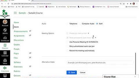 Recurring Zoom Meeting in Canvas