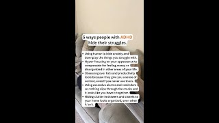 🎭🧠 5 Ways ADHD People Hide Their Struggles #shorts