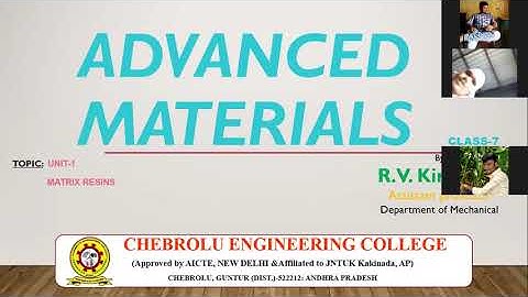 IV-ME-I Sem-JNTUK-ADVANCED MATERIALS-Matrix resins