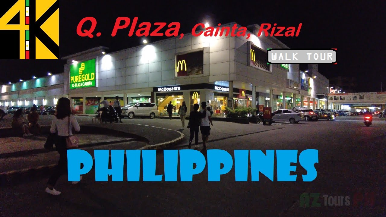 4K Walking Around Q. Plaza beside Sta. Lucia Mall at Night Cainta