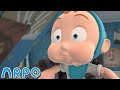 Jumping hiccup  arpo the robot classics  full episode  baby compilation  funny kids cartoons