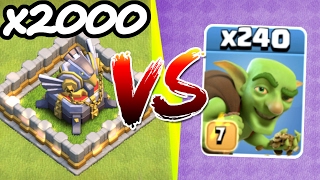 2000TH EAGLE ARTILLERY vs 240 GOBLINS!! 💥 Clash Of Clans 💥 NEW ACHIEVEMENT UNLOCKED! screenshot 2