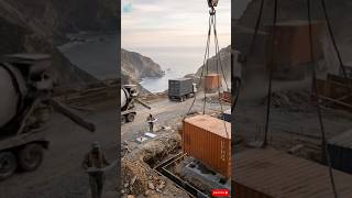 Shipping Containers To Luxury Cliffside Home: Full Timelapse Transformation #Shorts