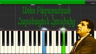 Video thumbnail of "Arno Babajanyan - Harsnacun Hyusisic - Piano Tutorial"