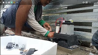 step by step how to install sliding gate with electric motor..