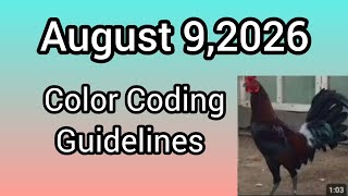 August 9,2026 Color Coding Guidelines 
