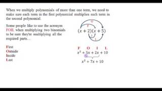5.6 Multiplying Polynomials