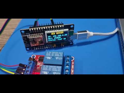 Видео: Система полива на NodeMCU ESP8266 с OLED-дисплеем 0,96