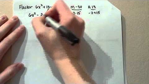 "ac method" of factoring trinomials