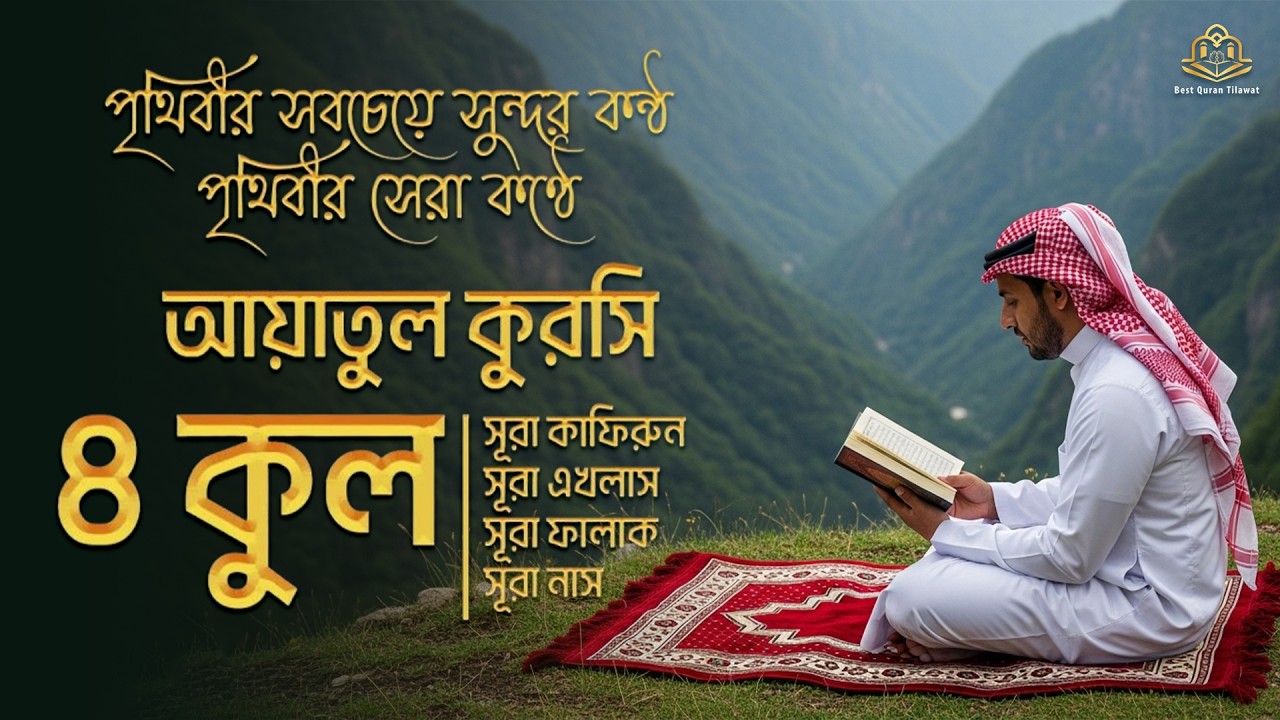 4 quls surah ayatul kursi | ৪ কুল সূরা এবং আয়াতুল কুরসি | Melodious Quran by Tareq Muhammad