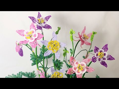 Аквилегия из бисера Анонс к МК от Koshka2015 - цветы из бисера, бисероплетение, МК