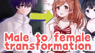 Male to female anime transformation Shapeshift TSF TG TF Sequence mtf change gender