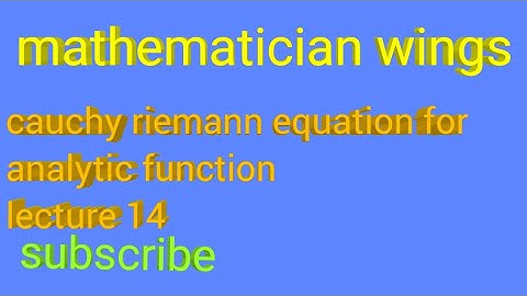 Polar form of cauchy riemann equation, bsc final complex analysis lecture 14