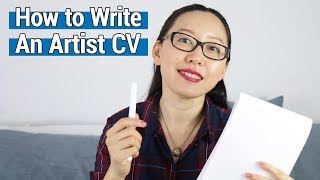 How to Write an Artist CV