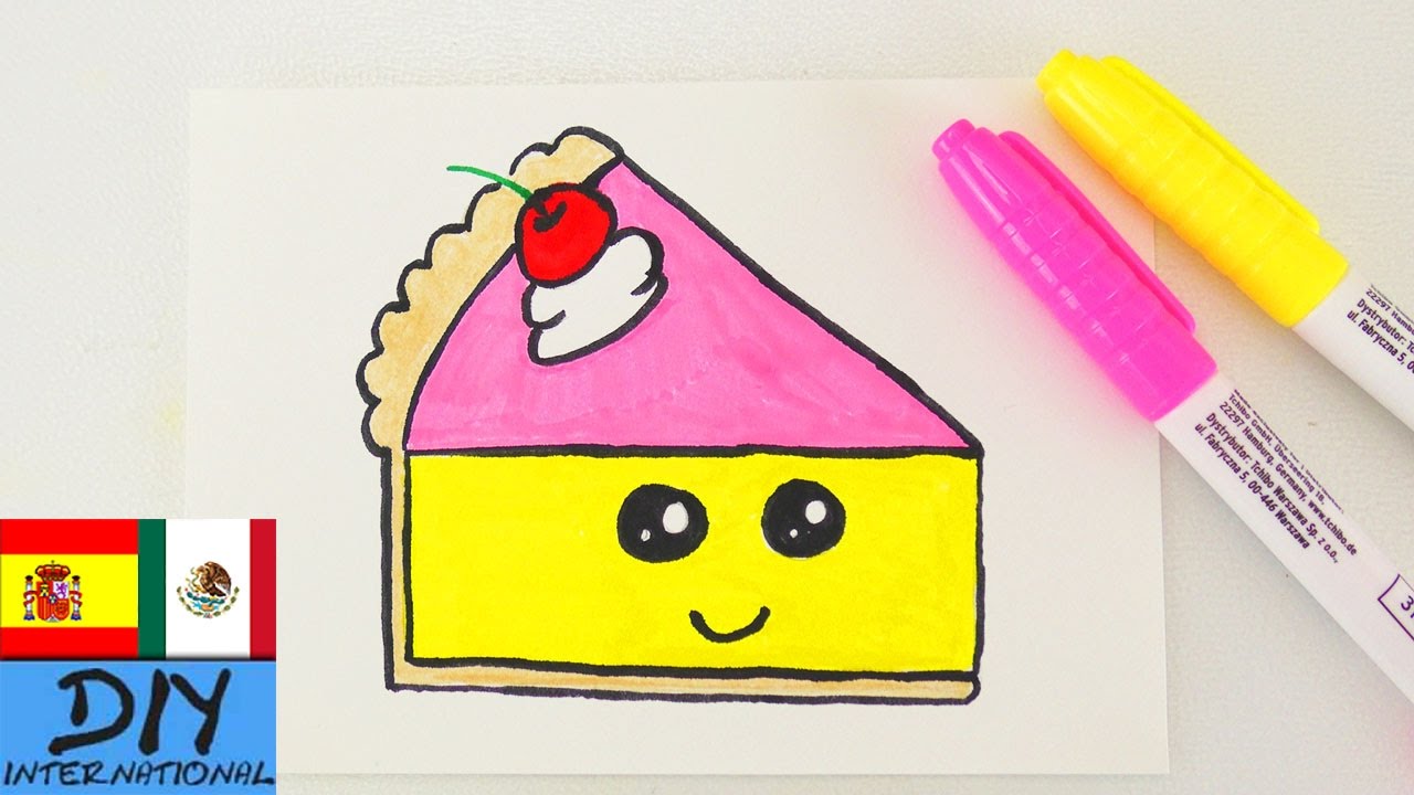 Tutorial de dibujo: Trozo de pastel | Idea para tarjetas de regalo de  cumpleaños - thptnganamst.edu.vn