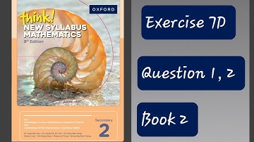 Exercise 7D (Inverse Proportion) Question 1, 2 Think New Syllabus Mathematics 8Th Edition Book 2