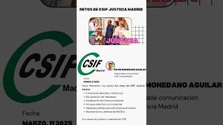 Retos Csif Justicia Madrid