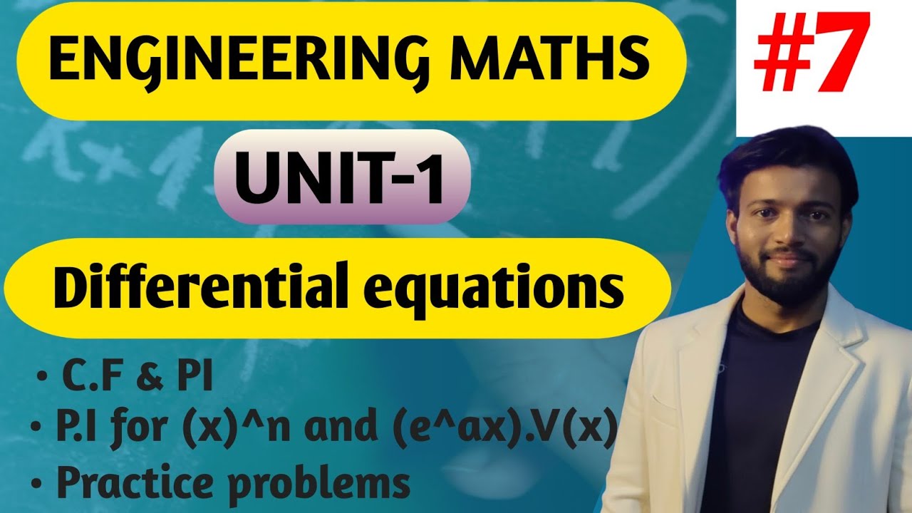P.I for (x)^n and exp(ax)V(x) | Differential Equations | | Lec No.7 | | Engineering maths |