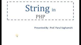 8. String in PHP || Build-in Function in PHP String