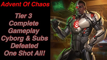 Advent Of Chaos | Tier 3 Complete | Cyborg & Subs One Shot | Injustice 2 Mobile
