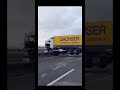 Truck went on a divider and something you won't see everyday #Brainrot #truckaccident #shorts