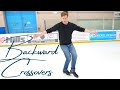 Backward crossovers  learn to ice skate
