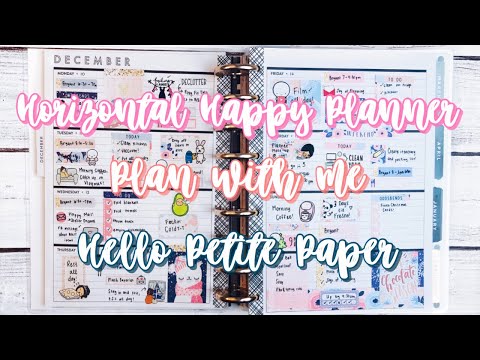 Plan With Me | Modern Chic Horizontal Happy Planner | Hello Petite Paper
